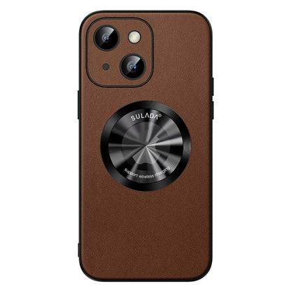 For iPhone 13 SULADA Microfiber Leather MagSafe Magnetic Phone Case(Brown) - iPhone 13 Cases by SULADA | Online Shopping South Africa | PMC Jewellery