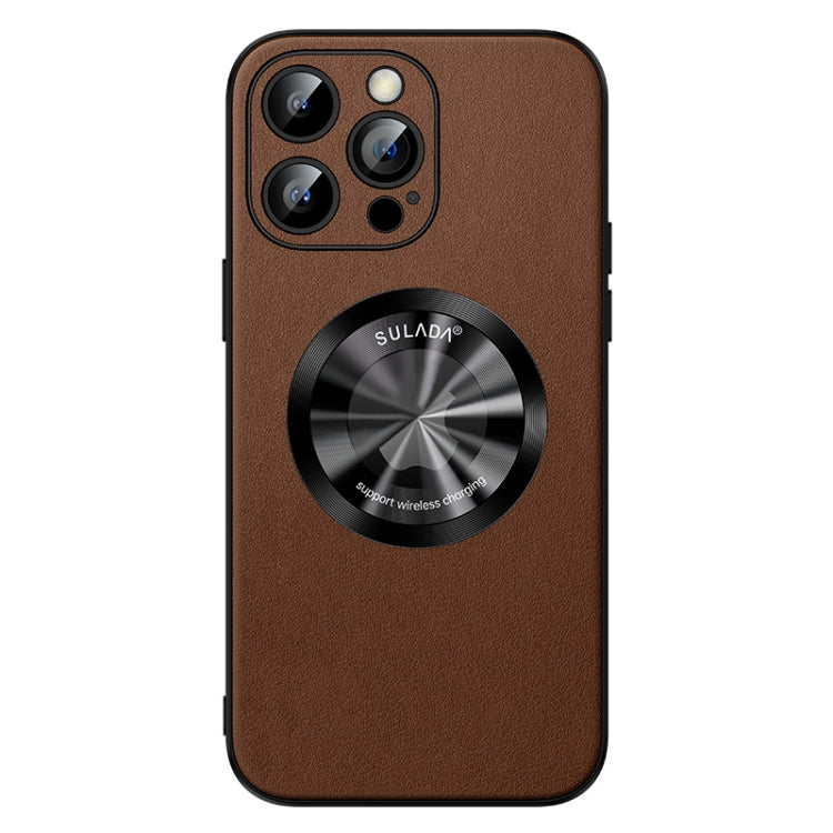 For iPhone 12 Pro Max SULADA Microfiber Leather MagSafe Magnetic Phone Case(Brown) - iPhone 12 Pro Max Cases by SULADA | Online Shopping South Africa | PMC TechLife