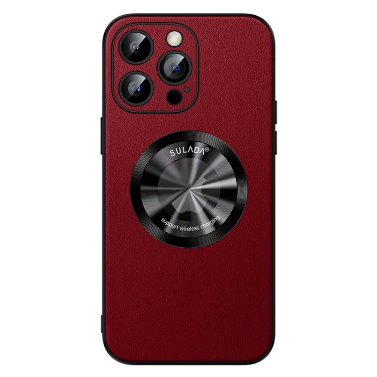 For iPhone 12 Pro SULADA Microfiber Leather MagSafe Magnetic Phone Case(Red) - iPhone 12 / 12 Pro Cases by SULADA | Online Shopping South Africa | PMC TechLife