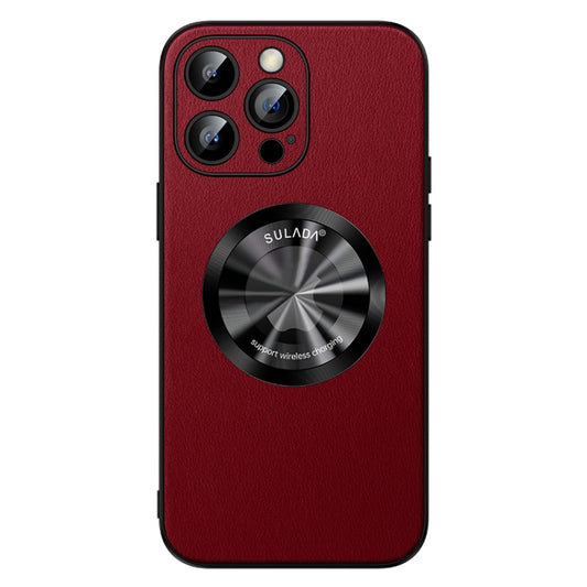 For iPhone 12 Pro SULADA Microfiber Leather MagSafe Magnetic Phone Case(Red) - iPhone 12 / 12 Pro Cases by SULADA | Online Shopping South Africa | PMC Jewellery