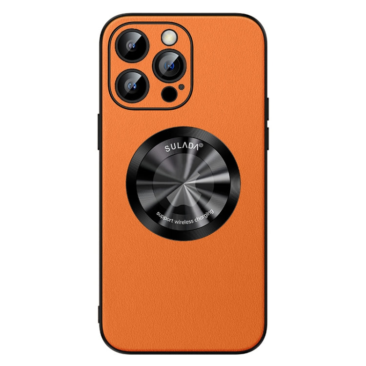 For iPhone 12 Pro SULADA Microfiber Leather MagSafe Magnetic Phone Case(Orange) - iPhone 12 / 12 Pro Cases by SULADA | Online Shopping South Africa | PMC TechLife | Buy Now Pay Later Mobicred
