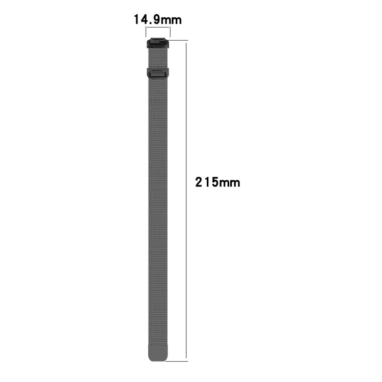 For Fitbit Inspire 3 Milanese Metal Watch Band(Black) - Watch Bands by PMC TechLife | Online Shopping South Africa | PMC TechLife | Buy Now Pay Later Mobicred