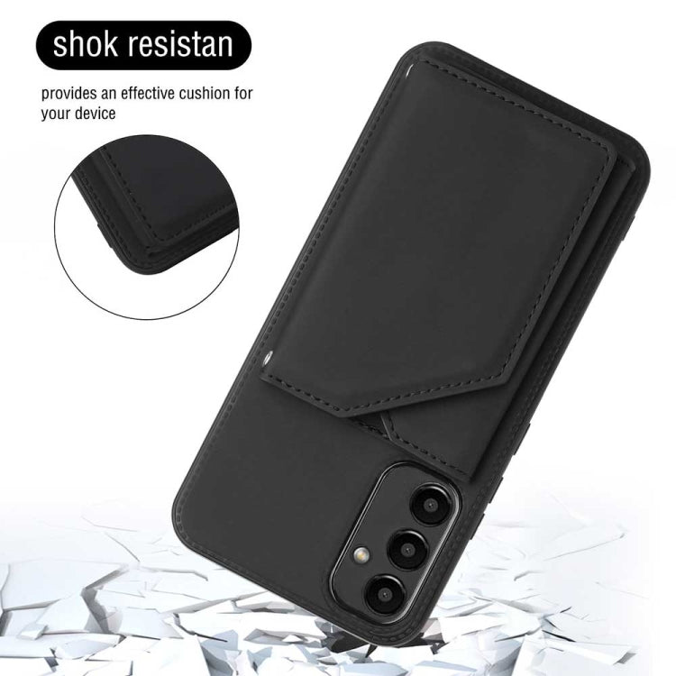 For Samsung Galaxy A24 4G Skin Feel PU + TPU + PC Card Slots Phone Case(Black) - Galaxy Phone Cases by PMC TechLife | Online Shopping South Africa | PMC TechLife | Buy Now Pay Later Mobicred
