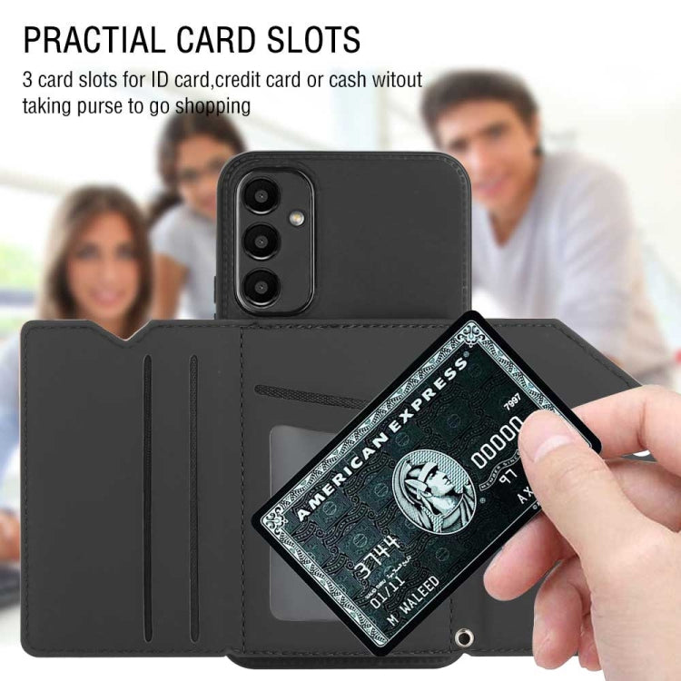 For Samsung Galaxy A24 4G Skin Feel PU + TPU + PC Card Slots Phone Case(Black) - Galaxy Phone Cases by PMC TechLife | Online Shopping South Africa | PMC TechLife | Buy Now Pay Later Mobicred