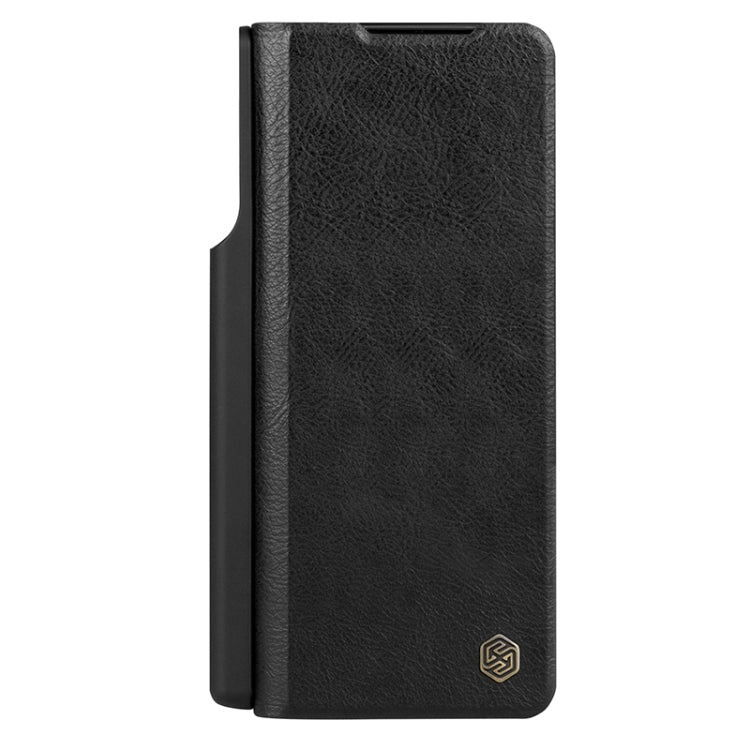 For Samsung Galaxy Z Fold5 NILLKIN QIN Series Pro Sliding Camera Cover Design Leather Phone Case(Black) - Galaxy Z Fold5 Cases by NILLKIN | Online Shopping South Africa | PMC Jewellery