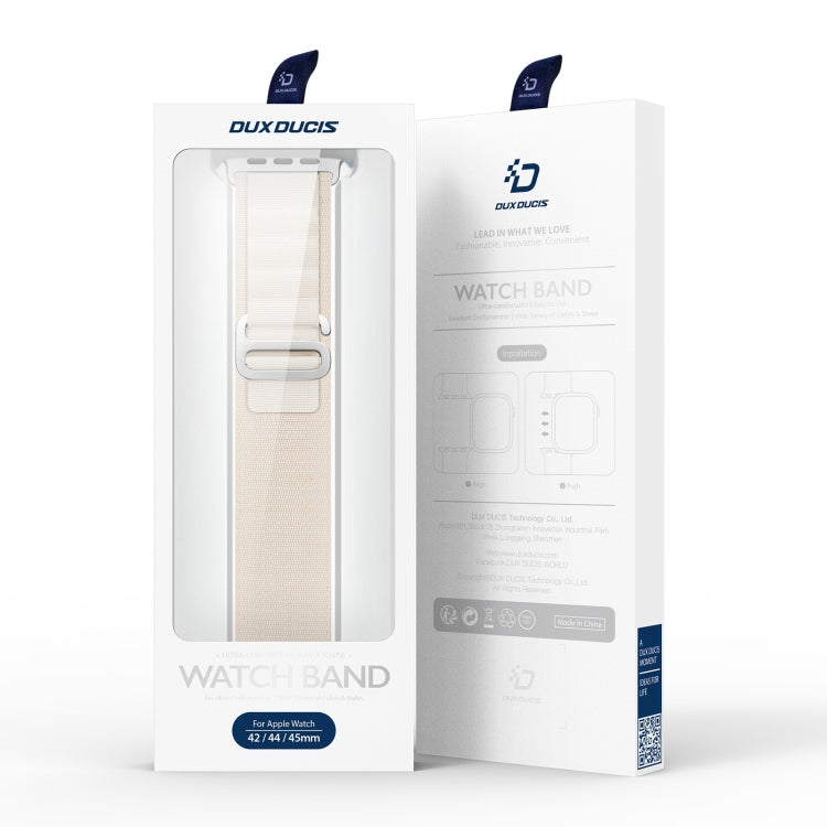 For Apple Watch SE 2023 40mm DUX DUCIS GS Series Nylon Loop Watch Band(Starlight) - Watch Bands by DUX DUCIS | Online Shopping South Africa | PMC TechLife | Buy Now Pay Later Mobicred