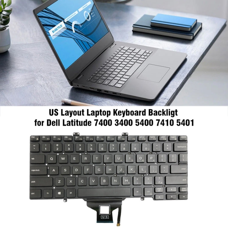 For Dell Latitude 7400 / 3400 US Version Backlight Keyboard - Replacement Keyboards by PMC TechLife | Online Shopping South Africa | PMC TechLife | Buy Now Pay Later Mobicred