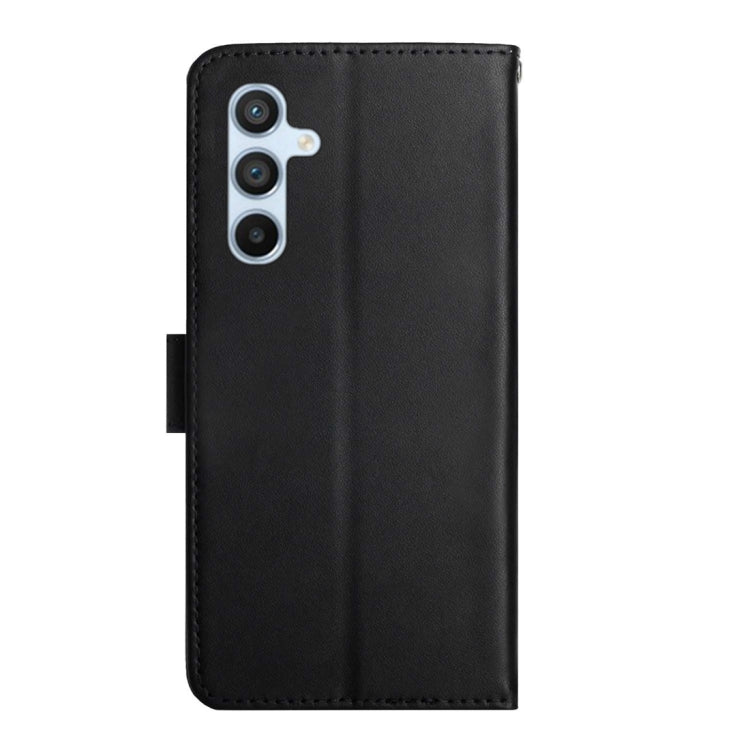 For Samsung Galaxy A25 5G HT02 Genuine Leather Fingerprint-proof Flip Phone Case(Black) - free shipping - PMC TechLife - Order now!