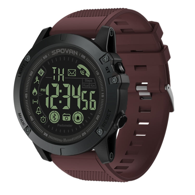 SPOVAN PR1 Outdoor Waterproof Luminous Bluetooth Smart Watch(Red) - free shipping - PMC TechLife - Order now!