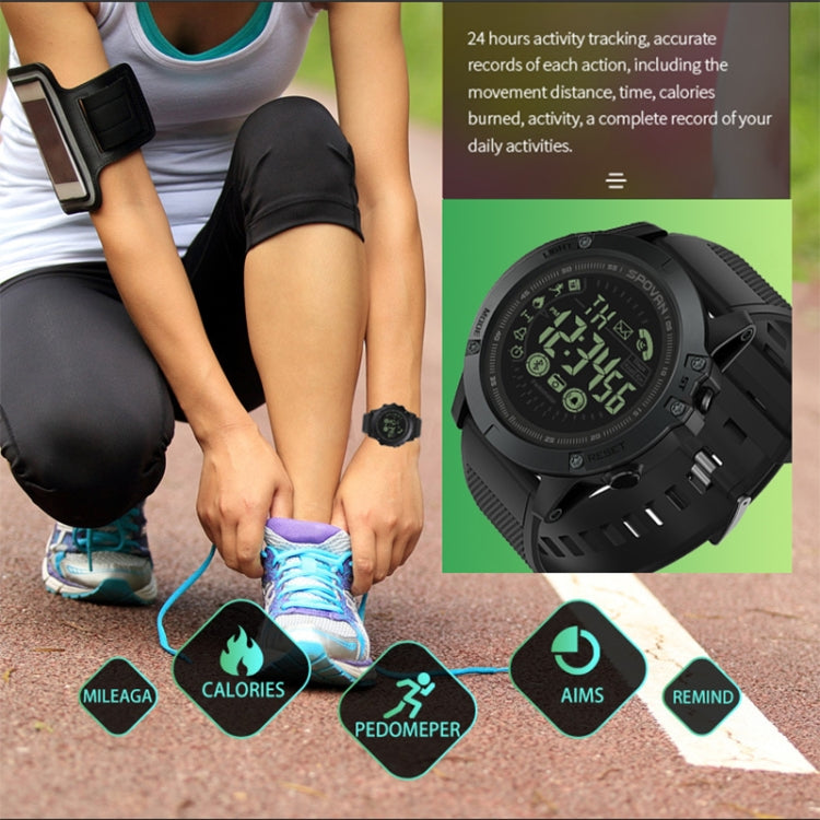 SPOVAN PR1 Outdoor Waterproof Luminous Bluetooth Smart Watch(Blue) - Smart Watches by SPOVAN | Online Shopping South Africa | PMC TechLife | Buy Now Pay Later Mobicred