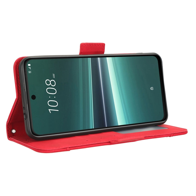 For HTC U23 / U23 Pro Skin Feel Calf Texture Card Slots Leather Phone Case(Red) - free shipping - PMC TechLife - Order now!