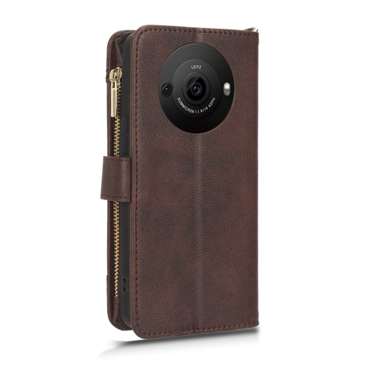 For Sharp Aquos R8 Pro / Leica Leitz Phone 3 Litchi Texture Zipper Leather Phone Case(Brown) - free shipping - PMC TechLife - Order now!