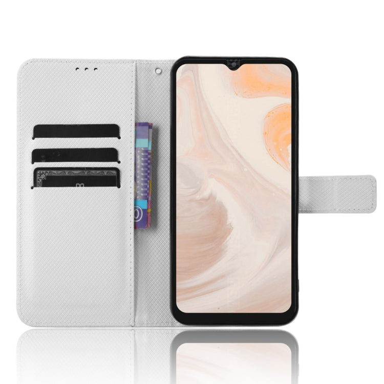 For Aiwa Phone B-2 JA3-SMP0602 Diamond Texture Leather Phone Case(White) - free shipping - PMC TechLife - Order now!
