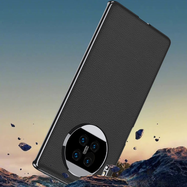 For Huawei Mate 30 Pro 5G GKK Electroplating Leather Surface Phone Case(Black) - Huawei Cases by GKK | Online Shopping South Africa | PMC TechLife | Buy Now Pay Later Mobicred