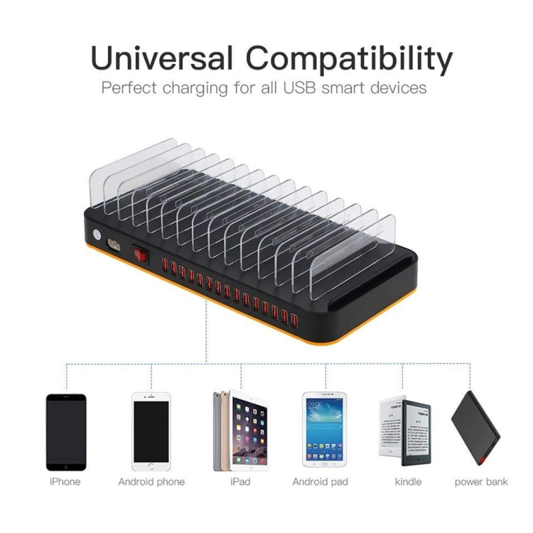 WLX-815P 180W 15 Ports USB Fast Charging Dock Smart Charger with Holder, AU Plug - free shipping - PMC TechLife - Order now!