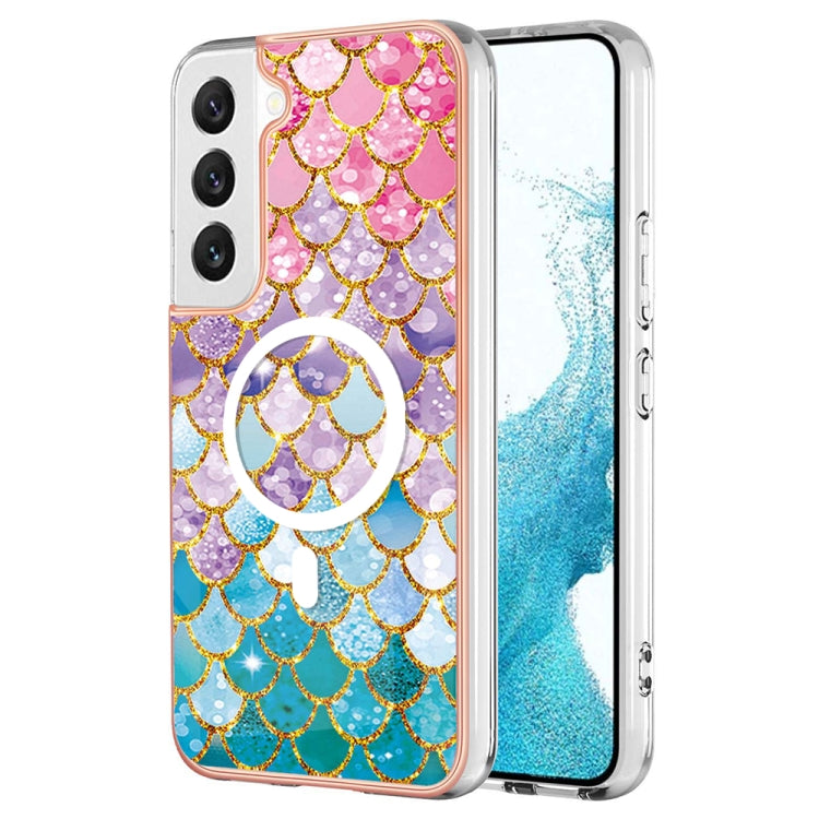 For Samsung Galaxy S22+ 5G Marble Pattern Dual-side IMD Magsafe TPU Phone Case(Colorful Scales) - Galaxy S22+ 5G Cases by PMC TechLife | Online Shopping South Africa | PMC TechLife | Buy Now Pay Later Mobicred