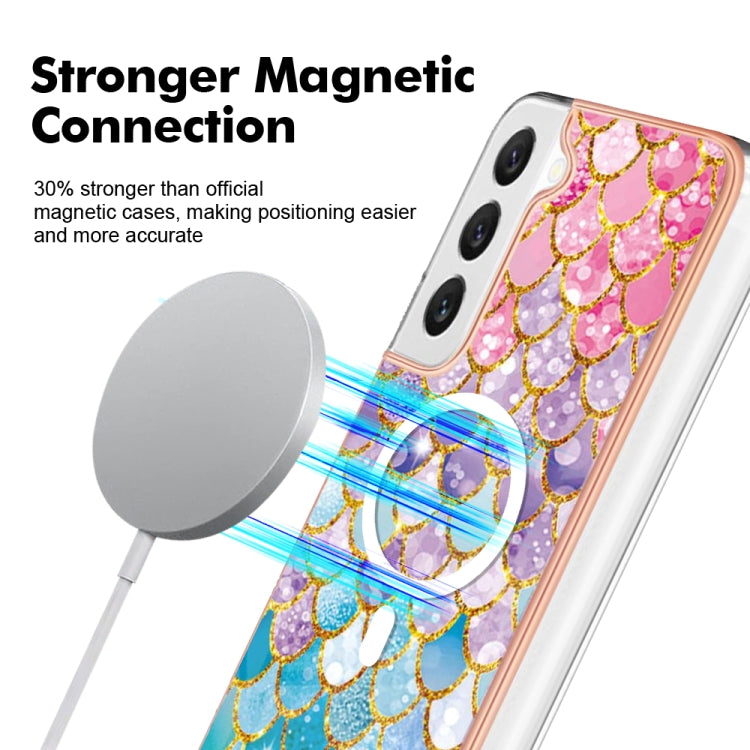 For Samsung Galaxy S22+ 5G Marble Pattern Dual-side IMD Magsafe TPU Phone Case(Colorful Scales) - Galaxy S22+ 5G Cases by PMC TechLife | Online Shopping South Africa | PMC TechLife | Buy Now Pay Later Mobicred