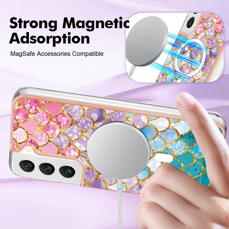 For Samsung Galaxy S22+ 5G Marble Pattern Dual-side IMD Magsafe TPU Phone Case(Colorful Scales) - Galaxy S22+ 5G Cases by PMC TechLife | Online Shopping South Africa | PMC TechLife | Buy Now Pay Later Mobicred
