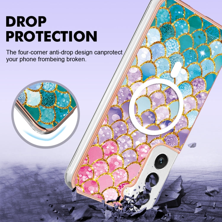 For Samsung Galaxy S22+ 5G Marble Pattern Dual-side IMD Magsafe TPU Phone Case(Colorful Scales) - Galaxy S22+ 5G Cases by PMC TechLife | Online Shopping South Africa | PMC TechLife | Buy Now Pay Later Mobicred