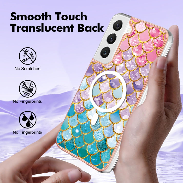 For Samsung Galaxy S22+ 5G Marble Pattern Dual-side IMD Magsafe TPU Phone Case(Colorful Scales) - Galaxy S22+ 5G Cases by PMC TechLife | Online Shopping South Africa | PMC TechLife | Buy Now Pay Later Mobicred