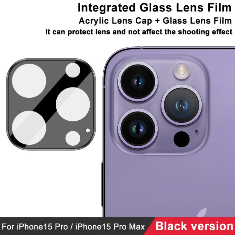 For iPhone 15 Pro / 15 Pro Max imak High Definition Integrated Glass Lens Film Black Version - iPhone 15 Pro Max Tempered Glass by imak | Online Shopping South Africa | PMC TechLife | Buy Now Pay Later Mobicred