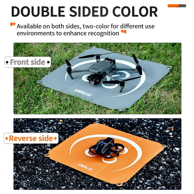 STARTRC Square Cardboard Drone Parking Apron for DJI Avata / Mini 3 / Mavic 3 Pro, Size:55cm x 55cm(Orange Grey) - free shipping - PMC TechLife - Order now!