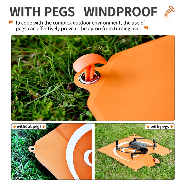 STARTRC Square Cardboard Drone Parking Apron for DJI Avata / Mini 3 / Mavic 3 Pro, Size:55cm x 55cm(Orange Grey) - free shipping - PMC TechLife - Order now!