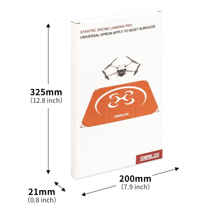 STARTRC Square Cardboard Drone Parking Apron for DJI Avata / Mini 3 / Mavic 3 Pro, Size:55cm x 55cm(Orange Grey) - free shipping - PMC TechLife - Order now!