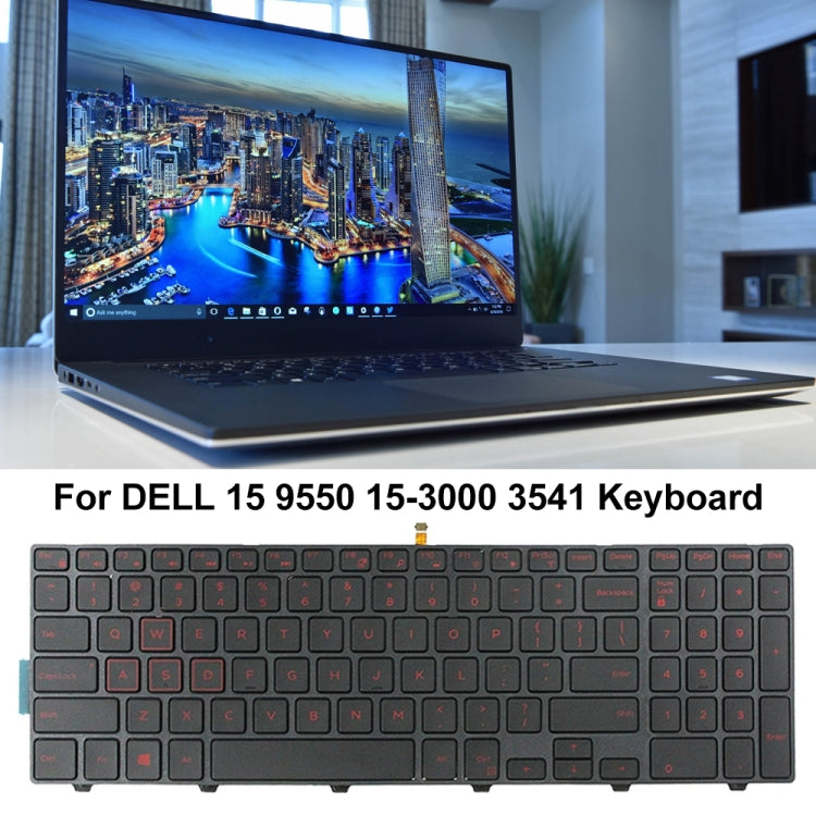 Backlight Laptop Keyboard For Dell 15-9550 / 15-3000 / 15-5542(Red Word) - Dell Spare Parts by PMC TechLife | Online Shopping South Africa | PMC TechLife | Buy Now Pay Later Mobicred