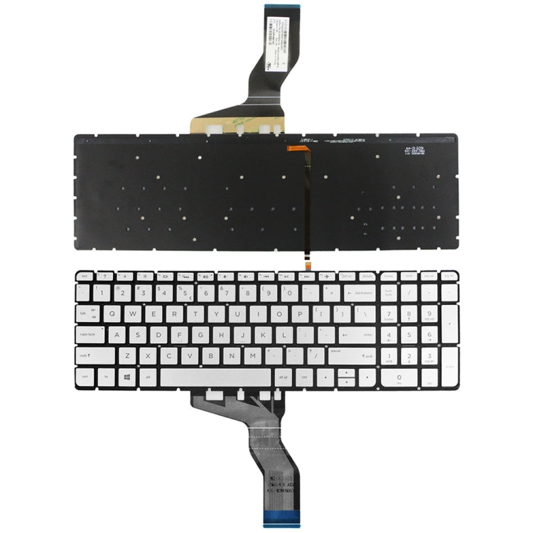 For HP 15-AB / 15-AK US Version Laptop Backlight Keyboard(Silver) - HP Spare Parts by PMC TechLife | Online Shopping South Africa | PMC TechLife