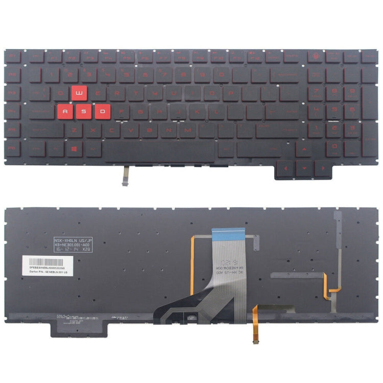 For HP Omen 17-AN / 17T-AN US Version Laptop Backlight Keyboard - HP Spare Parts by PMC TechLife | Online Shopping South Africa | PMC TechLife