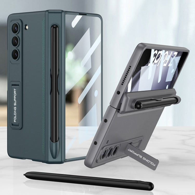 For Samsung Galaxy Z Fold5 GKK Full Coverage Magnetic Fold Hinge Phone Case with Pen Slots(Green) - free shipping - PMC TechLife - Order now!