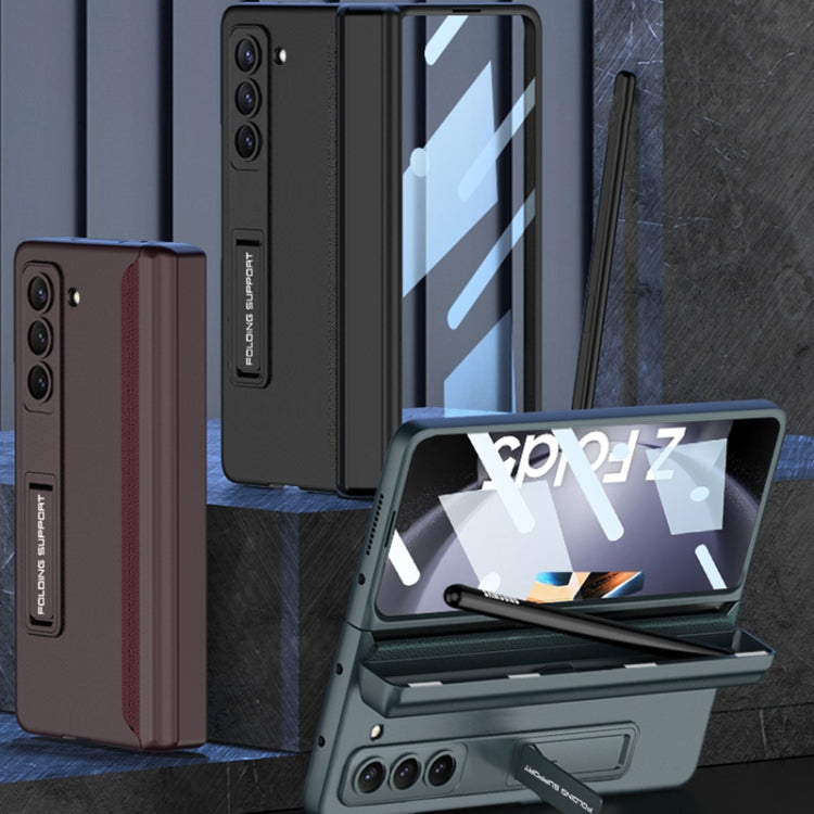 For Samsung Galaxy Z Fold5 GKK Integrated Magnetic Full Coverage Phone Flip Case with Pen Box(Black) - Galaxy Z Fold5 Cases by GKK | Online Shopping South Africa | PMC TechLife | Buy Now Pay Later Mobicred