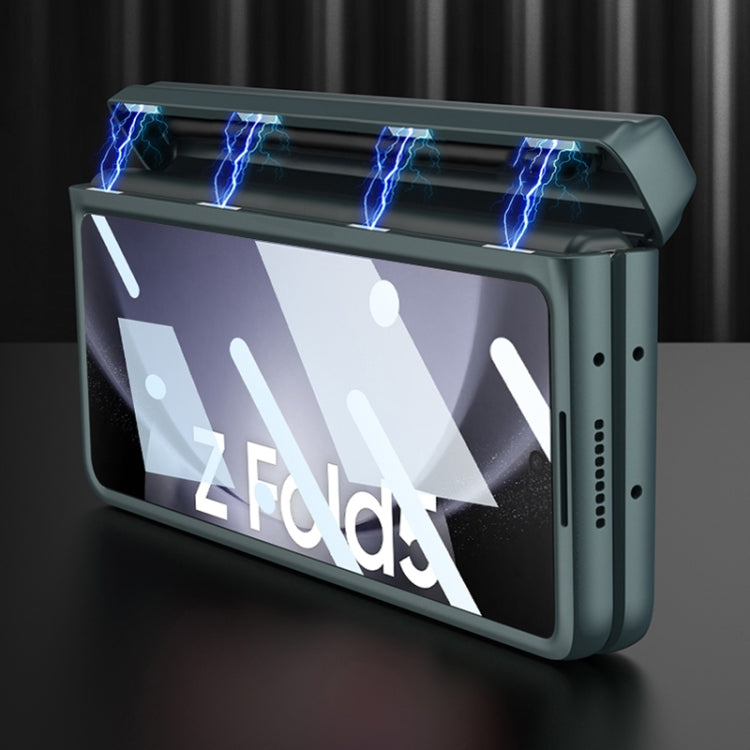 For Samsung Galaxy Z Fold5 GKK Magnetic Full Coverage Phone Flip Case with Pen Box(Green) - Galaxy Z Fold5 Cases by GKK | Online Shopping South Africa | PMC TechLife | Buy Now Pay Later Mobicred