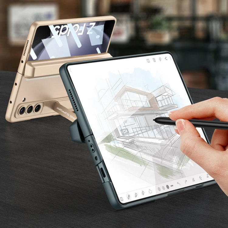 For Samsung Galaxy Z Fold5 GKK Magnetic Full Coverage Phone Flip Case with Pen Box(Green) - Galaxy Z Fold5 Cases by GKK | Online Shopping South Africa | PMC TechLife | Buy Now Pay Later Mobicred