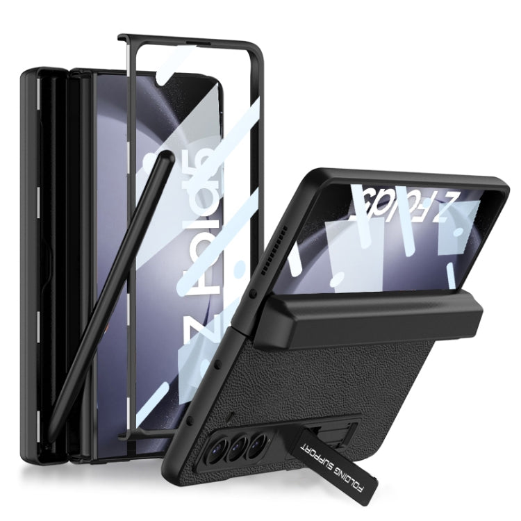 For Samsung Galaxy Z Fold5 GKK Integrated Magnetic Flip Plain Leather Phone Case with Pen Box(Black) - free shipping - PMC TechLife - Order now!