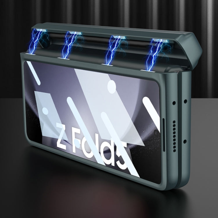 For Samsung Galaxy Z Fold5 GKK Magnetic Flip Plain Leather Phone Case with Pen Box(Grey) - free shipping - PMC TechLife - Order now!