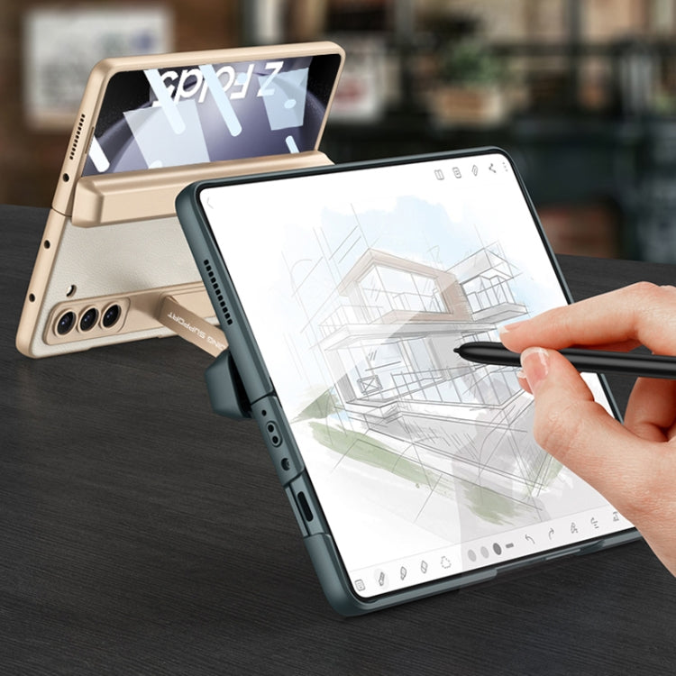 For Samsung Galaxy Z Fold5 GKK Magnetic Flip Plain Leather Phone Case with Pen Box(Grey) - free shipping - PMC TechLife - Order now!