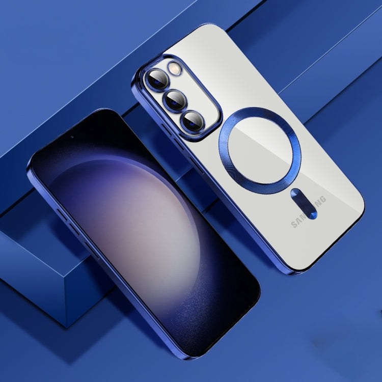 For Samsung Galaxy S20 FE CD Texture Plating TPU MagSafe Phone Case with Lens Film(Royal Blue) - free shipping - PMC TechLife - Order now!