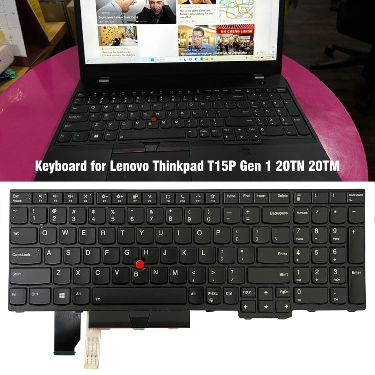 For Lenovo ThinkPad T15p Gen 1 20TN 20TM US Version Backlight Laptop Keyboard - Lenovo Spare Parts by PMC TechLife | Online Shopping South Africa | PMC TechLife