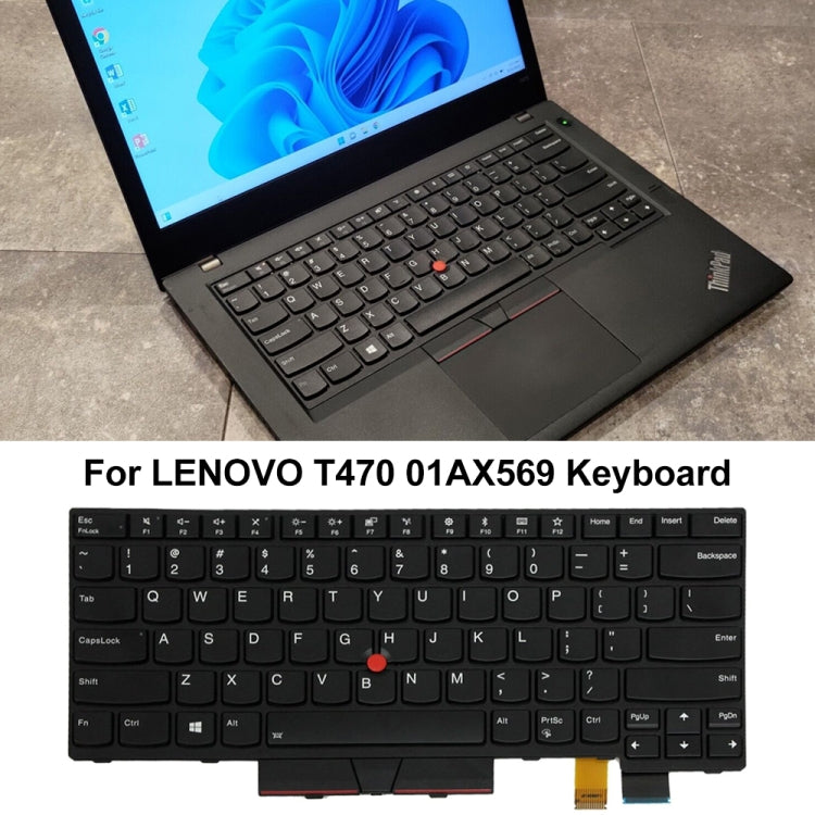 For Lenovo T470 01AX569 US Version Laptop Keyboard - Lenovo Spare Parts by PMC TechLife | Online Shopping South Africa | PMC TechLife