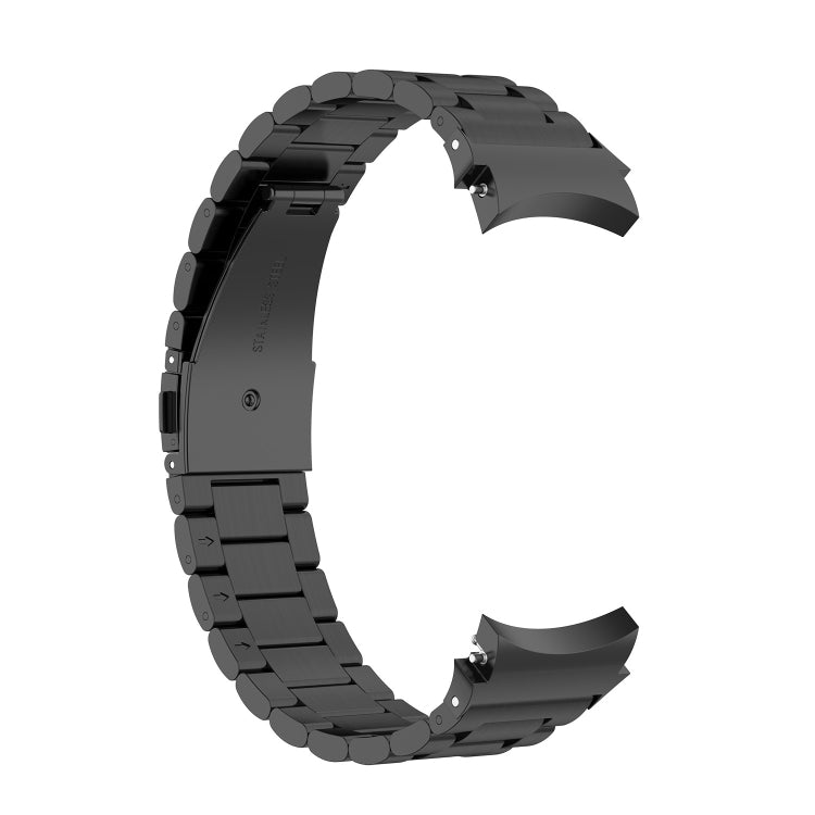 For Samsung Galaxy Watch 6 / 6 Classic Three Bead Stainless Steel Watch Band(Black) - free shipping - PMC TechLife - Order now!