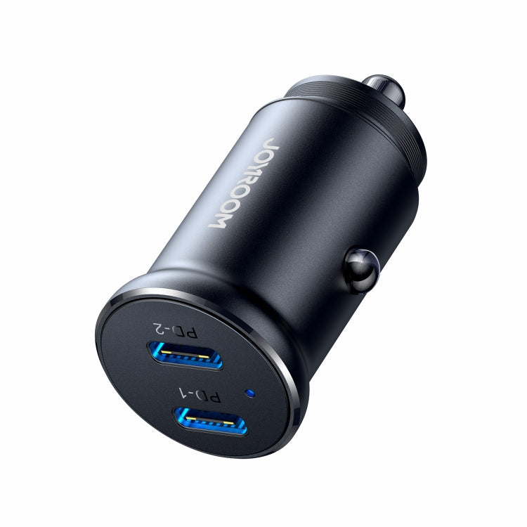 JOYROOM JR-CCN06 30W Dual PD Type-C Mini Metal Car Charger(Black) - free shipping - PMC TechLife - Order now!