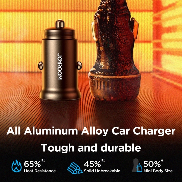 JOYROOM JR-CCN06 30W Dual PD Type-C Mini Metal Car Charger(Black) - free shipping - PMC TechLife - Order now!