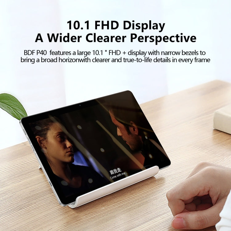 BDF P40 4G LTE Tablet PC 10.1 inch, 8GB+128GB, Android 11 MTK6755 Octa Core, Support Dual SIM, EU Plug(Grey) - free shipping - PMC TechLife - Order now!