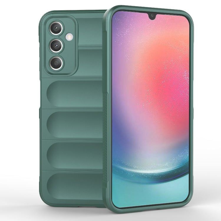 For Samsung Galaxy A25 5G Magic Shield TPU + Flannel Phone Case(Dark Green) - free shipping - PMC TechLife - Order now!