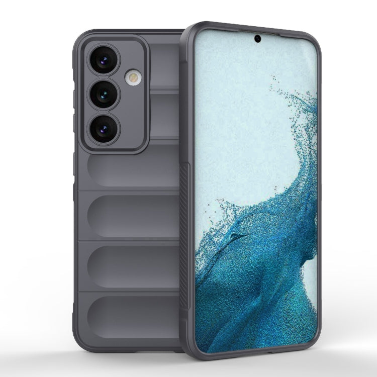 For Samsung Galaxy S24 5G Magic Shield TPU + Flannel Phone Case(Dark Grey) - free shipping - PMC TechLife - Order now!