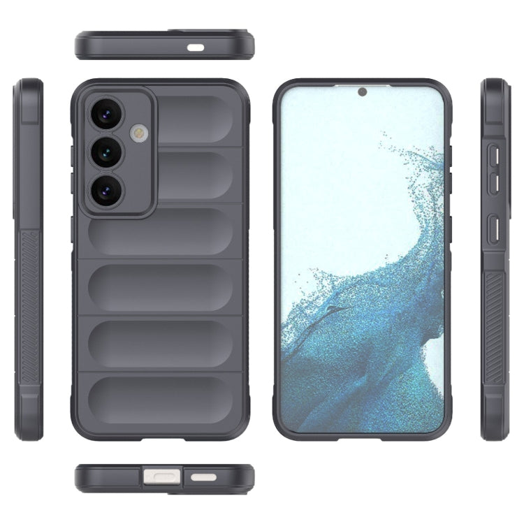 For Samsung Galaxy S24 5G Magic Shield TPU + Flannel Phone Case(Dark Grey) - free shipping - PMC TechLife - Order now!