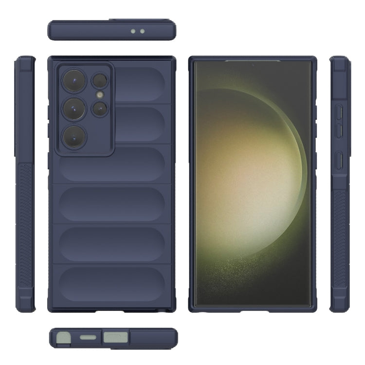 For Samsung Galaxy S24 Ultra 5G Magic Shield TPU + Flannel Phone Case(Dark Blue) - free shipping - PMC TechLife - Order now!