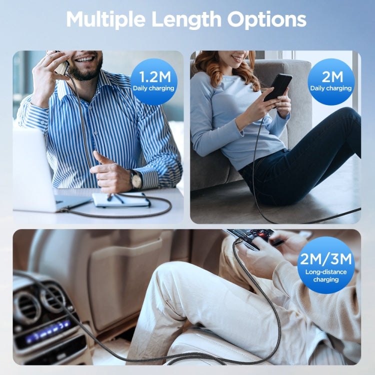 JOYROOM SA25-CC5 100W USB-C/Type-C to USB-C/Type-C Fast Charge Data Cable, Length:1.2m(Black) - USB-C & Type-C Cable by JOYROOM | Online Shopping South Africa | PMC TechLife
